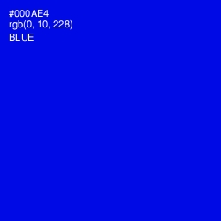 #000AE4 - Blue Color Image