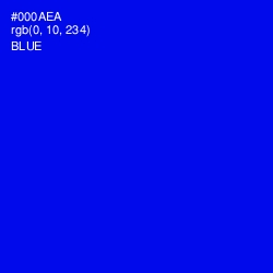 #000AEA - Blue Color Image