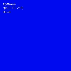 #000AEF - Blue Color Image