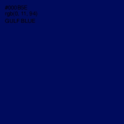 #000B5E - Gulf Blue Color Image