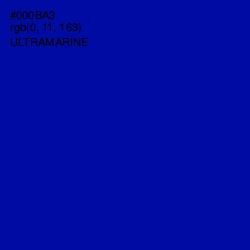 #000BA3 - Ultramarine Color Image