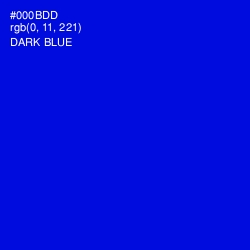 #000BDD - Dark Blue Color Image