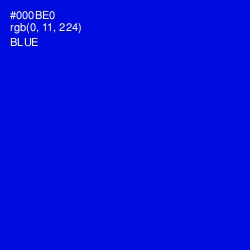 #000BE0 - Blue Color Image