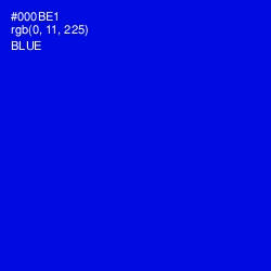 #000BE1 - Blue Color Image