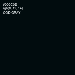 #000C0E - Cod Gray Color Image