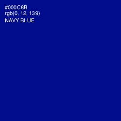 #000C8B - Navy Blue Color Image