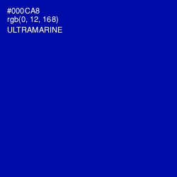 #000CA8 - Ultramarine Color Image