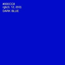 #000CC8 - Dark Blue Color Image