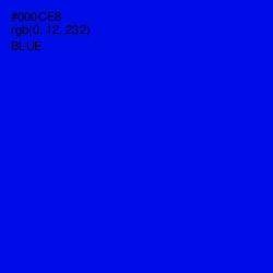 #000CE8 - Blue Color Image