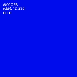 #000CEB - Blue Color Image