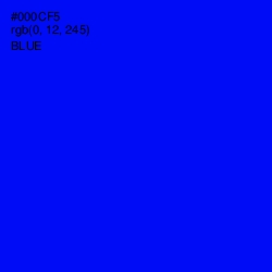 #000CF5 - Blue Color Image