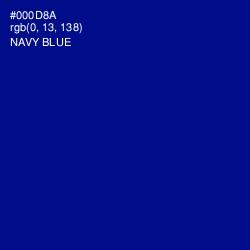 #000D8A - Navy Blue Color Image