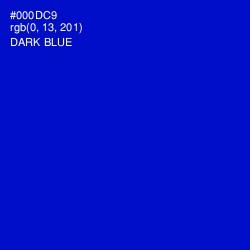 #000DC9 - Dark Blue Color Image