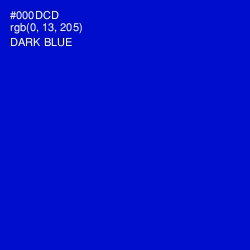 #000DCD - Dark Blue Color Image