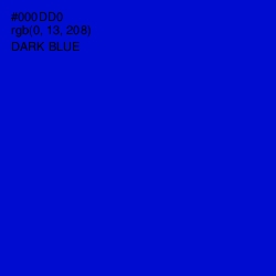 #000DD0 - Dark Blue Color Image