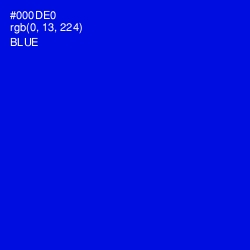 #000DE0 - Blue Color Image