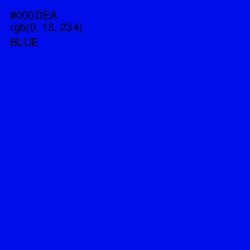 #000DEA - Blue Color Image