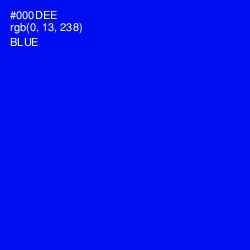 #000DEE - Blue Color Image