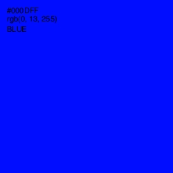 #000DFF - Blue Color Image