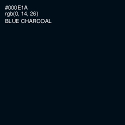 #000E1A - Blue Charcoal Color Image