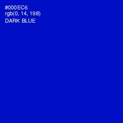 #000EC6 - Dark Blue Color Image
