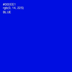 #000EE1 - Blue Color Image