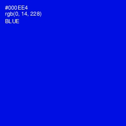 #000EE4 - Blue Color Image