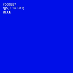 #000EE7 - Blue Color Image