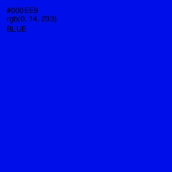 #000EE9 - Blue Color Image