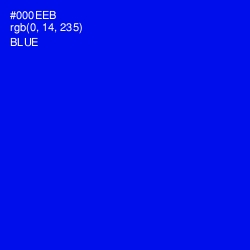 #000EEB - Blue Color Image