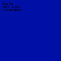 #000FA6 - Ultramarine Color Image