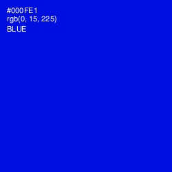 #000FE1 - Blue Color Image