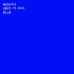 #000FF4 - Blue Color Image