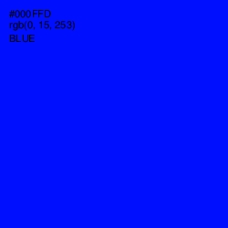 #000FFD - Blue Color Image