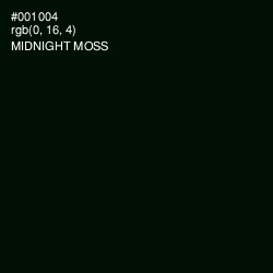 #001004 - Midnight Moss Color Image