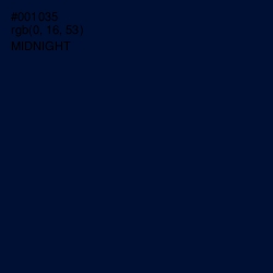 #001035 - Midnight Color Image