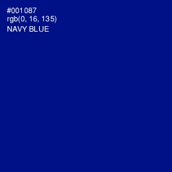 #001087 - Navy Blue Color Image