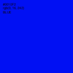 #0010F2 - Blue Color Image