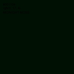 #001104 - Midnight Moss Color Image