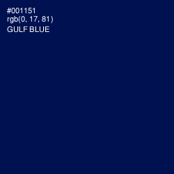 #001151 - Gulf Blue Color Image