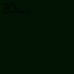 #001202 - Midnight Moss Color Image