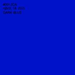 #0012CA - Dark Blue Color Image