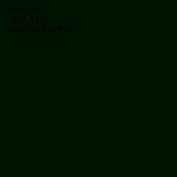 #001300 - Midnight Moss Color Image