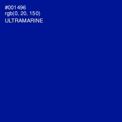 #001496 - Ultramarine Color Image