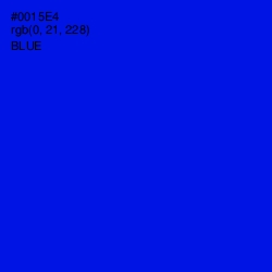 #0015E4 - Blue Color Image