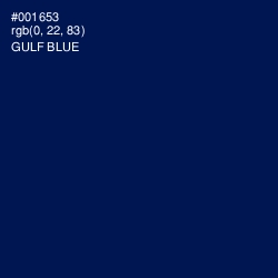 #001653 - Gulf Blue Color Image