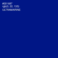 #001687 - Ultramarine Color Image