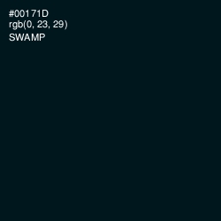 #00171D - Swamp Color Image