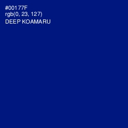 #00177F - Deep Koamaru Color Image