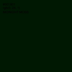 #001801 - Midnight Moss Color Image